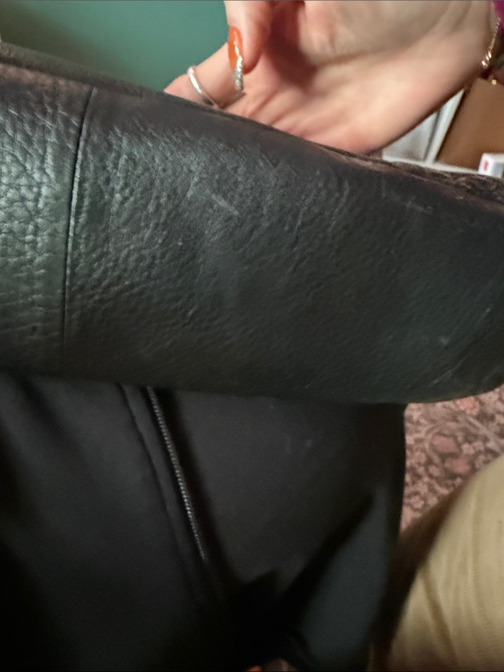 Aimee Kestenberg Black Leather Tote with Tassel Charm - Picture 2 of 5